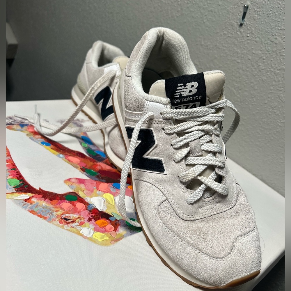 New Balance Off-White and Black Sneakers